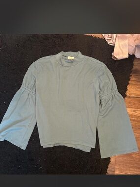 Women's Sage Green Bell Sleeve Top